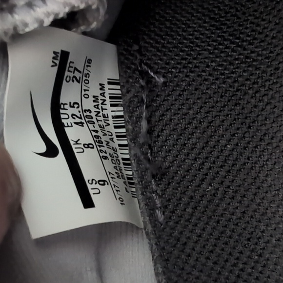 Nike Air Max Sequent 3 Wolf Grey & White Mens Size 9 - Picture 6 of 9